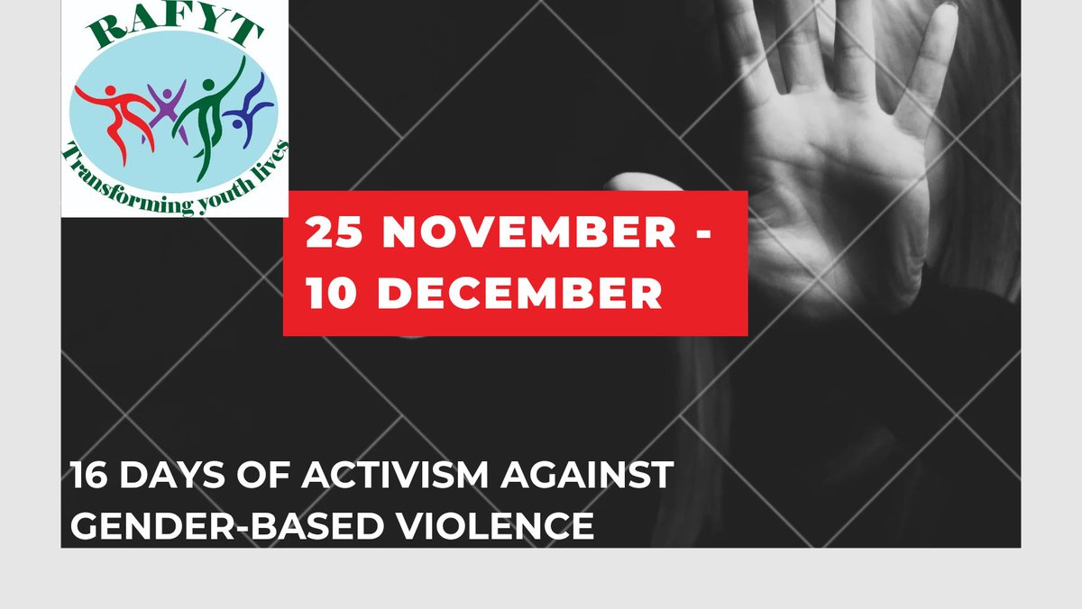 We join the World commemorating 16 Days of activism against Gender based Violence. Under the theme, "#NoExcuse. UNiTE to End Violence against Women"

#SIYA #YouthSaid ##Youth4Integrity