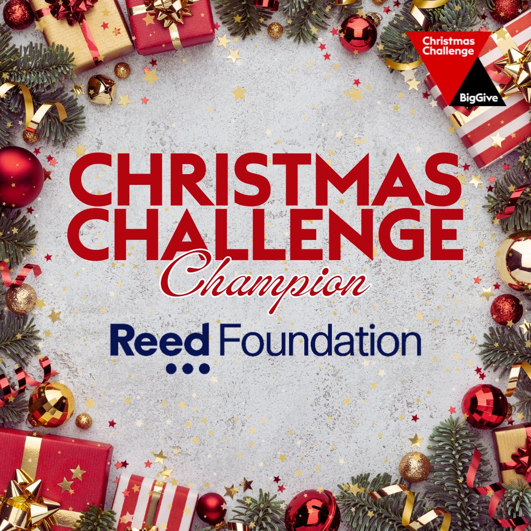 Champion Spotlight: The Reed Foundation💝

Since the beginning, they have been a cornerstone of our #ChristmasChallenge. This year, with more match funds than ever, donations to over 200 fantastic supported charities will be DOUBLED. Find out more:
🔗 donate.biggive.org/christmas-chal…