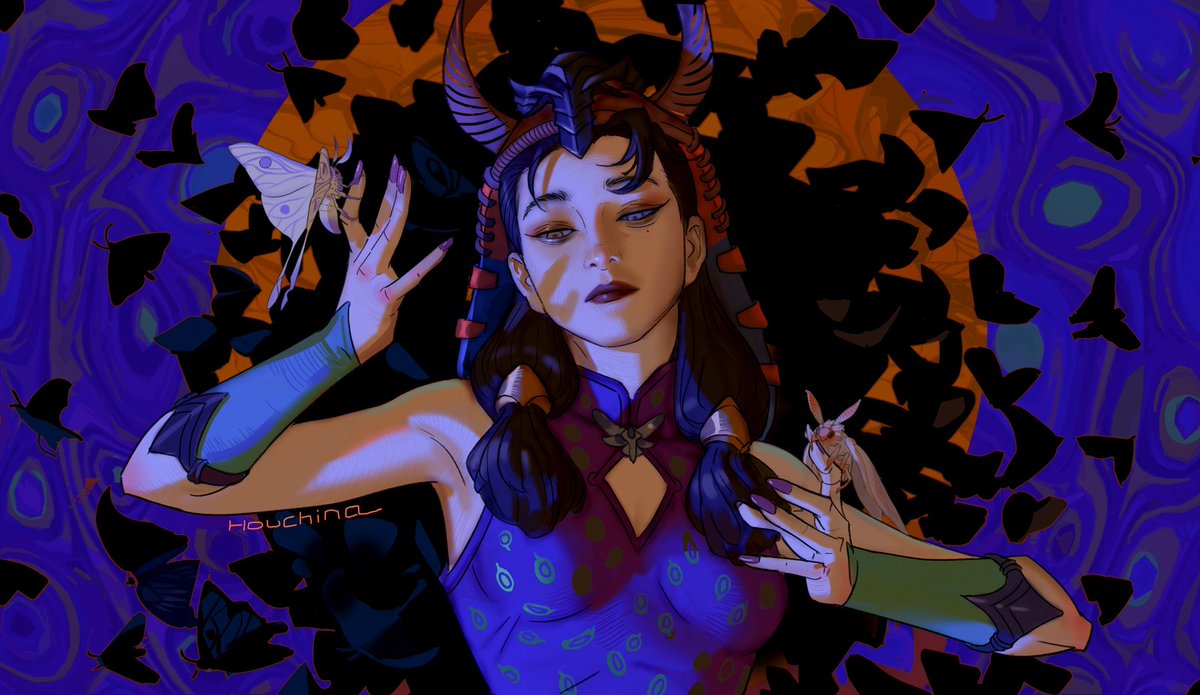 HouChina2's tweet image. 虫梦
毕竟几人真得鹿，不知终日梦为蛾

Bug dream
