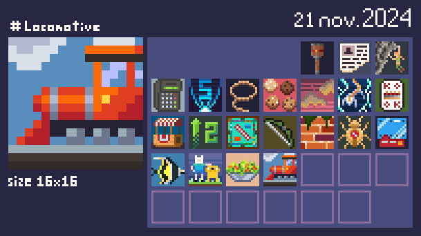 kaslipko's tweet photo. @Pixel_Dailies #pixel_dailies #aseprite #pixelart #locomotive https://t.co/3UXAggGOs5