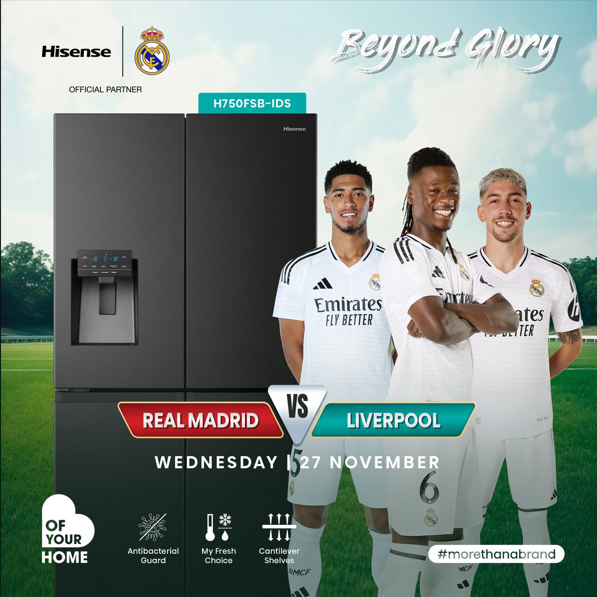 A Champions League thriller awaits!

🏆 Real Madrid vs. Liverpool – who will rise above in this intense rivalry? Predict the final score and stand a chance to WIN with Hisense! 💥

#HisenseZA #HisenseSA #RealMadrid #Liverpool #ChampionsLeague #WinWithHisense