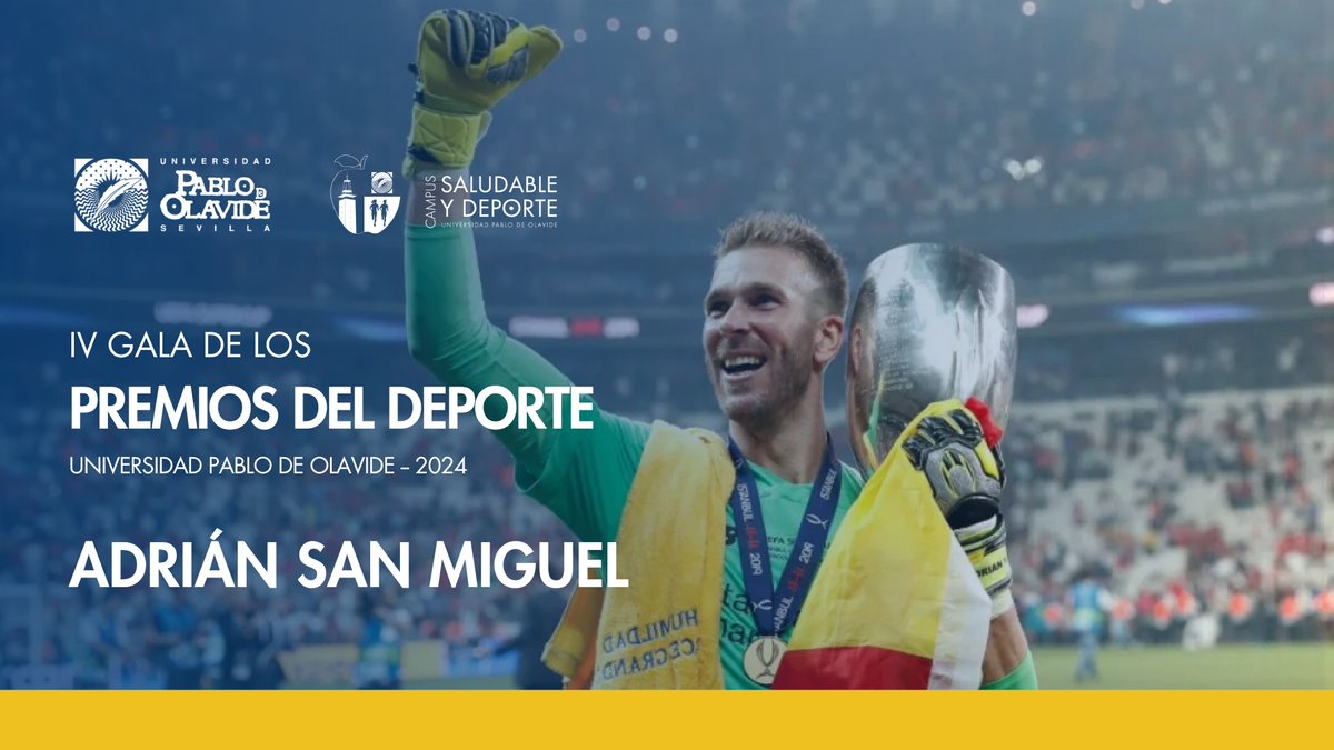 🏆 IV Gala de los #PremiosDeporteUPO2024 | Un homenaje al talento, esfuerzo y compromiso deportivo de nuestra #comunidadUPO.

🗓️Martes 26 Nov, 18:00 h 
📍 Paraninfo

🎖️ En esta edición, destacamos, entre otros galardonados y galardonadas, el mérito de tres antiguos estudiantes de