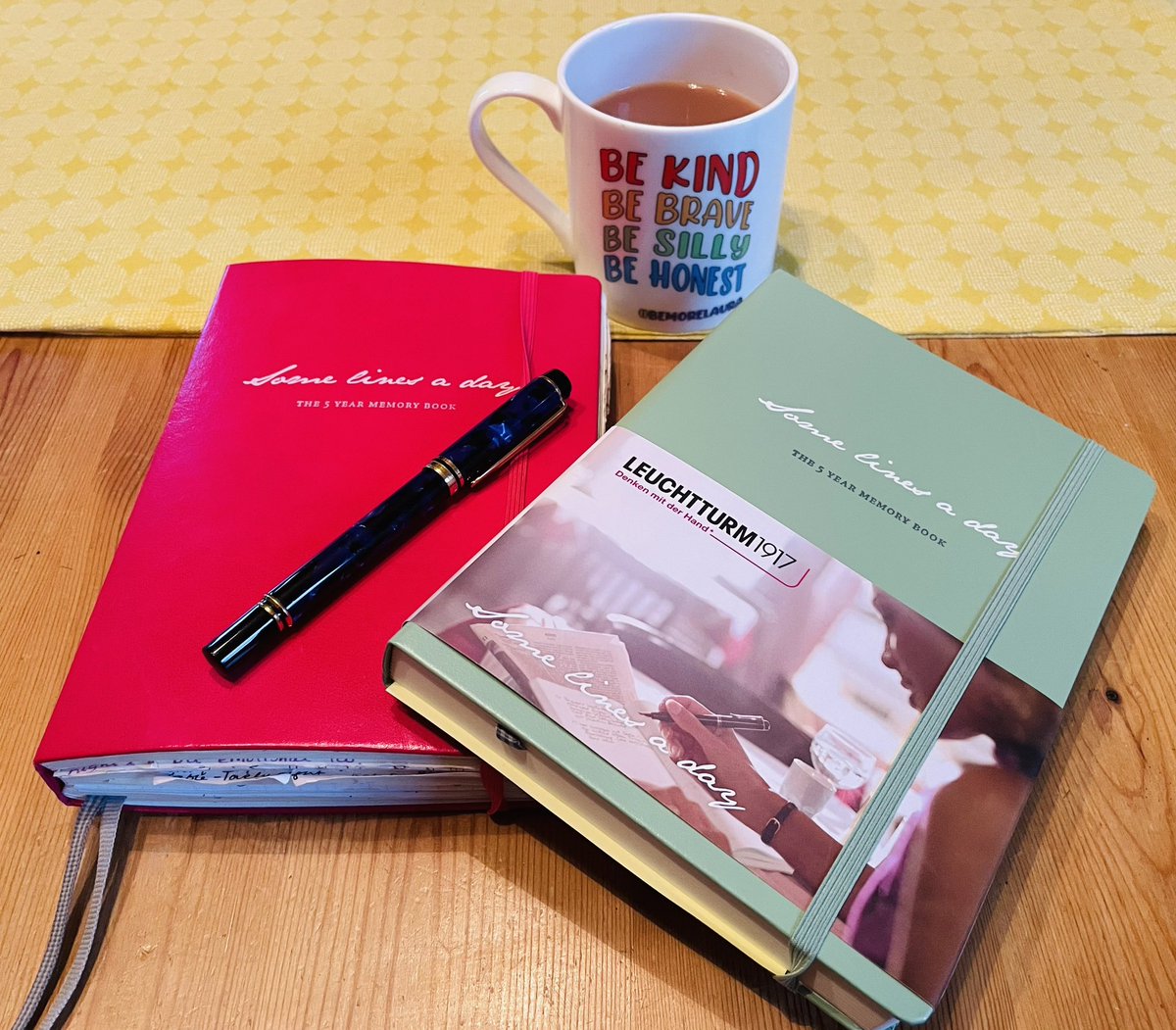 My 5 yr diary is now complete.

It’s full of wonderful memories &amp; the worst days anyone could ever live through.
 
Every day I’ve been reminded of the events of past yrs, but now I’m writing in a blank book - feels symbolic

#TheStarsWillStillBeThere 
#BookTwitter 
<a href="/LT1917UK/">LEUCHTTURM1917 UK</a>