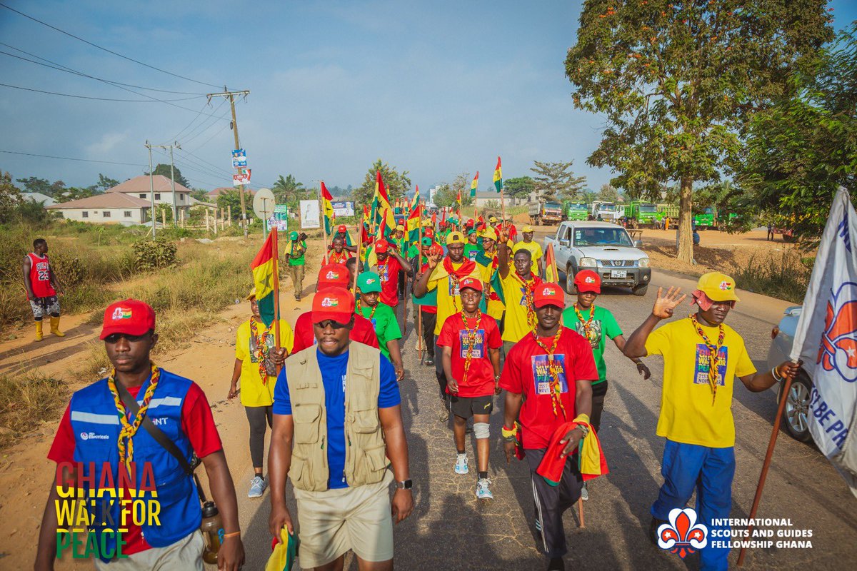 SGF_Ghana's tweet photo. Pictures from Day 3 #ghanawalkforpeace #peacegathering2024 #scoutandguidefellowshipghana https://t.co/2CnJzeGuaU