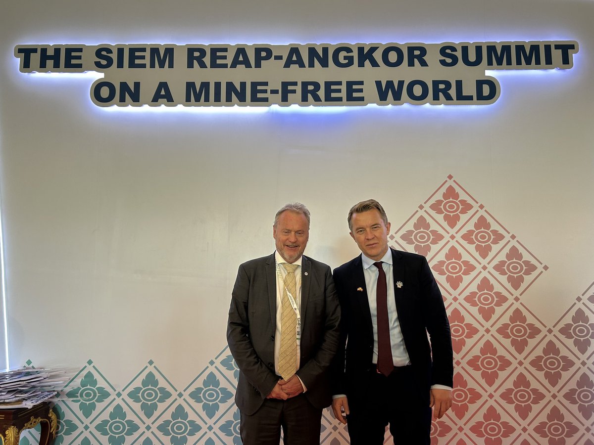 At the #SiemReapSummit I underlined Norway’s commitment to the Mine Ban Convention, one of the most successful disarmament agreements in history. Many thanks to Cambodia for hosting with such professionalism. Victims &amp; civil society participation is crucial to further progress!