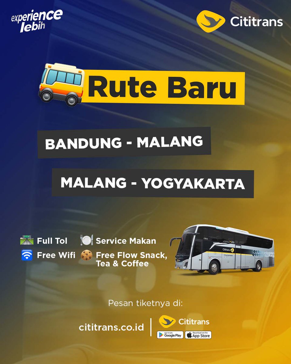 bluebirdgroup's tweet photo. Kita reveal sekarang ya! 🤪Gak sabar liburan bareng orang-orang tersayang~ Tiket bisa dipesan di aplikasi & website Cititrans! @cititransindo
#Cititrans #CititransBusline #BluebirdGroup #ExperienceLebih https://t.co/luLM8qH3nf