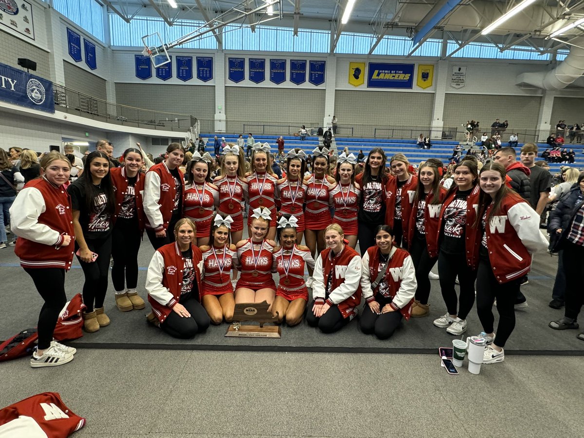 whscheering's tweet image. Taking home 3rd Place in the toughest division in the state. So proud of this incredibly hardworking team. Thank you to our amazing fans who always show up to support us. We appreciate you! ❤️🦅