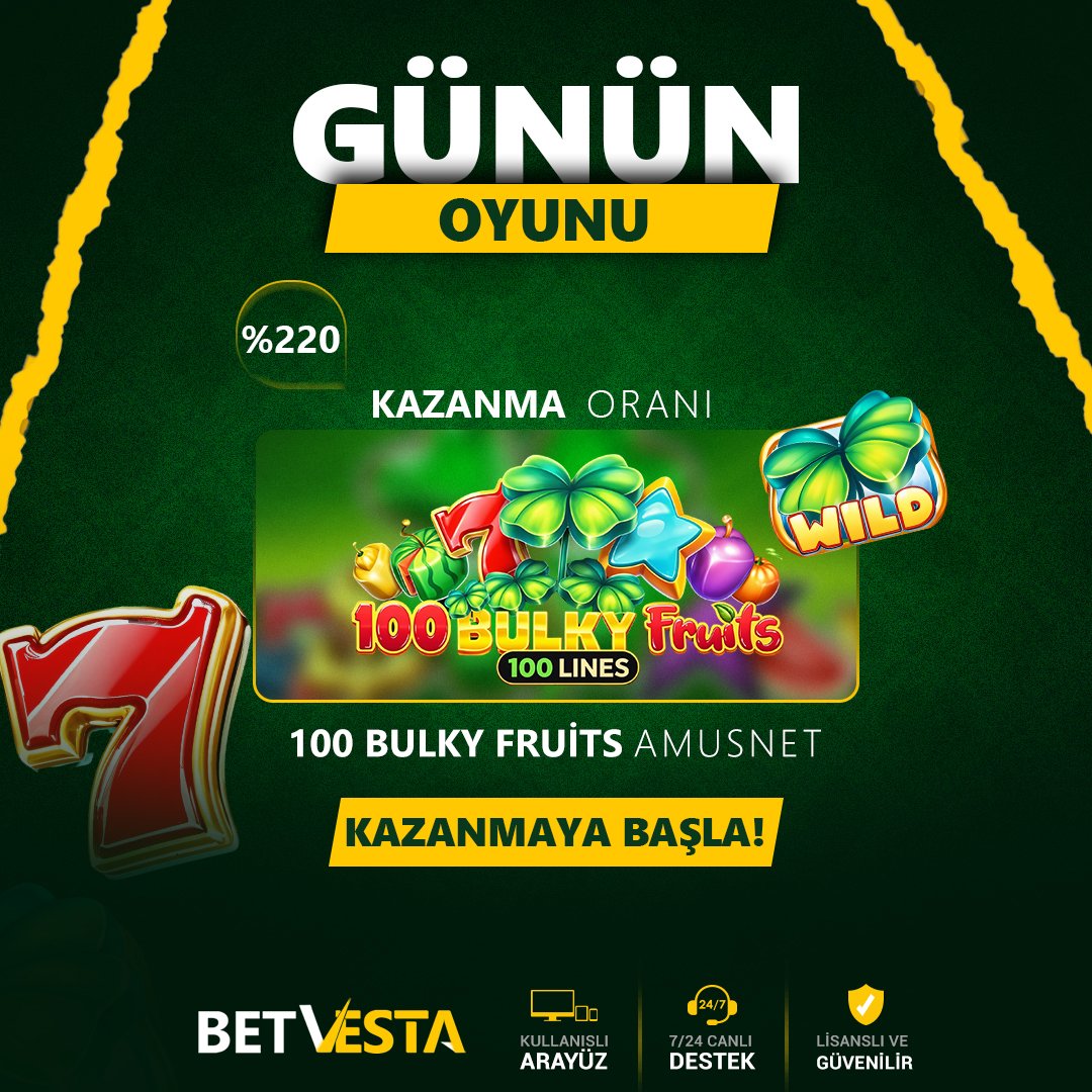 🎰BetVesta'da Günün slot oyunu  ile Fazladan kazan! 🎰

💲Yatırımını yap , özel bonuslardan istediğini seç, günün kazançlı slotu ile kazancın keyfini çıkar!  💲

🫰Büyük kazançların yer aldığı eşsiz atmosfer, BetVesta'da! 🫰

🌐KESİNTİSİZ ERİŞİM🛡
heylink.me/BetVesta/