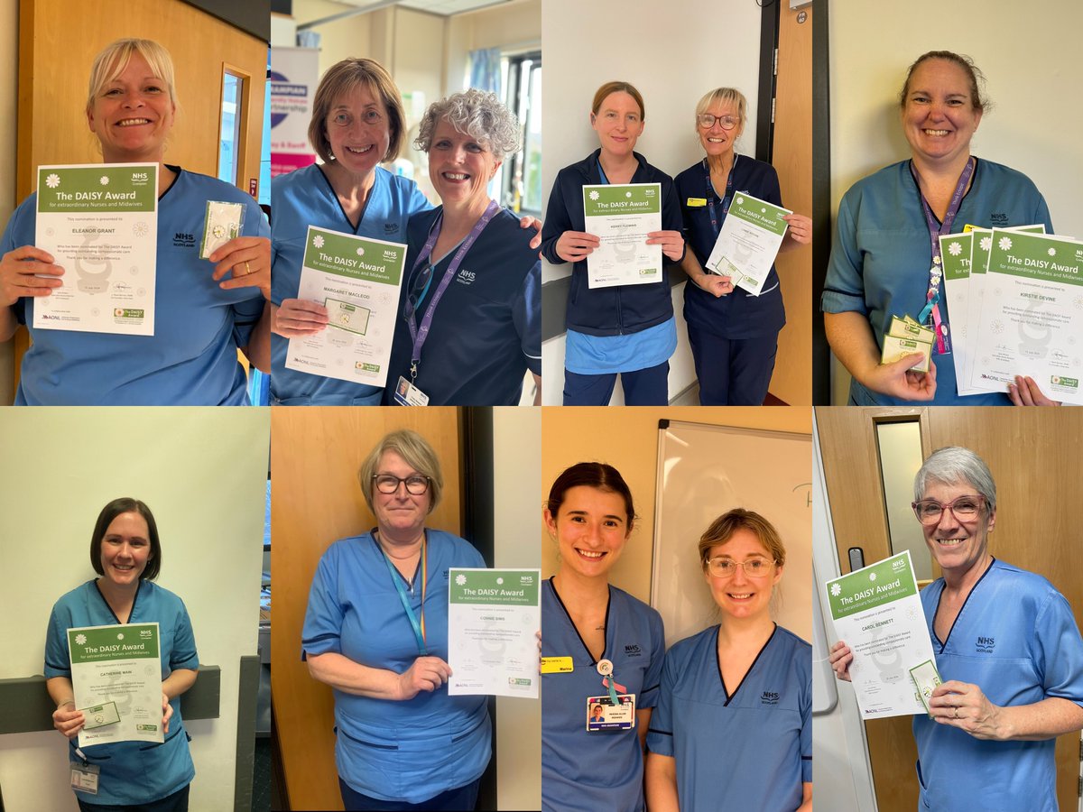 DrGrays_Elgin's tweet image. Congratulations to Connie Sims, Eleanor Grant, Carol Bennett, Kerry Fleming, Lynne Ritchie, Kirstie Devine, Marina Allen, Natasha Slingo, Maggie McLeod &amp;amp; Catherine Main (all Moray Midwives) on their Daisy Award nominations.

#DAISYNurses #DAISYMidwives #NHSGDAISY #ProudToBeNHSG