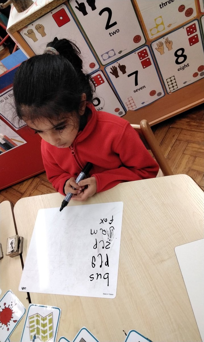 MarlboroughPrim's tweet image. Reception are writing CVC words. We did this independently using our Fred fingers #EYFSWriting #EYFSPhonics