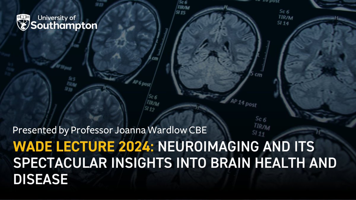 Missed our annual Wade lecture? “Neuroimaging and its spectacular insights into brain health and disease” with Professor Joanna Wardlow, CBE? 

Don't worry, you can watch the full thing on our YouTube channel now: youtu.be/wXAK-p_mprk