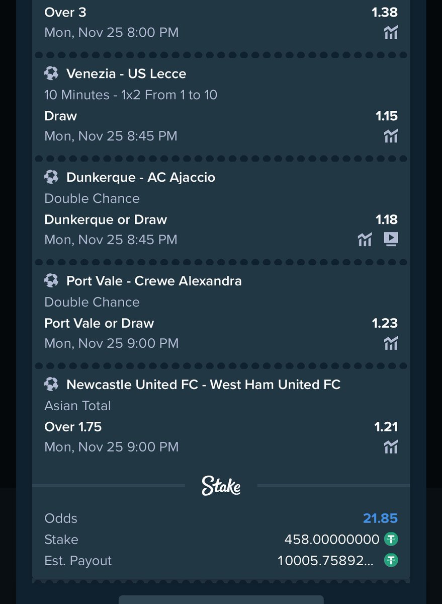 Mrbankstips's tweet photo. ⚽️ on Stake 

22 odds https://t.co/4BuPP1NNnk

38 odds https://t.co/VYeWW5Razo

Register an account on stake via link https://t.co/zNIDVi9VVx

Use Promo code banks for weekly airdrops and bonuses 

Dm https://t.co/ImeKoLS9kq for bet deposit enquiries ✅

Join https://t.co/onNA2IpWas

You can also fund your stake account with Naira, log on to your account and select deposits then local currency for that.

Bet responsibly✅