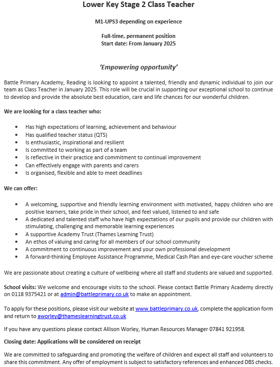 Battle Primary Academy tweet media