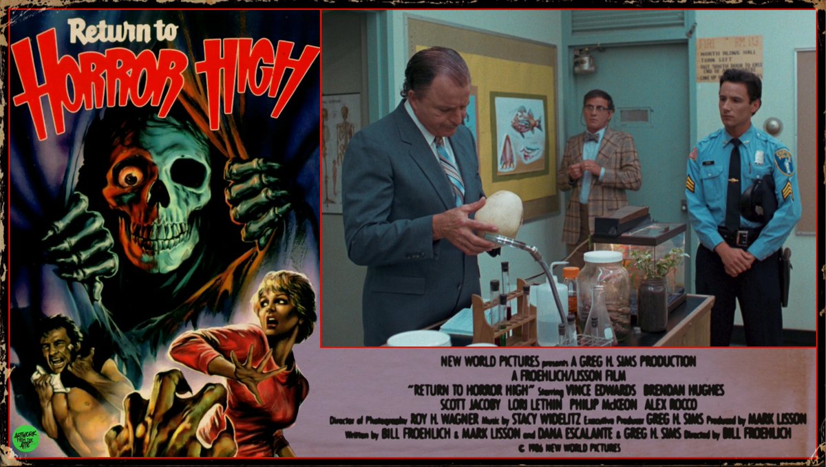 videovampir's tweet photo. "Killer to the left...Killer to the right...Stand up...Sit down...FRIGHT! FRIGHT! FRIGHT!"
#returntohorrorhigh #billfroehlich #vinceedwards #scottjacoby #georgeclooney #lorilethin #philipmckeon #alexrocco #horrormovies #artwork #80s #vintage #lobbycard https://t.co/fWBqxdfEBr