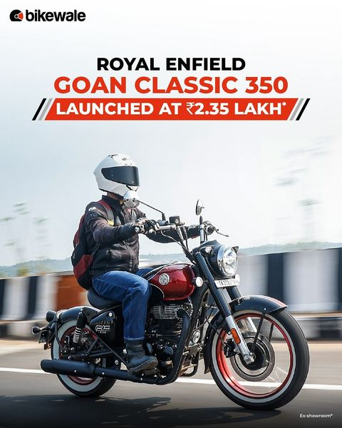 BikeWale's tweet photo. #RoyalEnfield has launched the #GoanClassic350 in India at Rs. 2.35 lakh (ex-showroom, Chennai). The latest offering from Royal Enfield is based on the Classic 350 but gets a bunch of new bits. Here are all the details.
#royalenfield #goanclassic350 #bikewale #bwlaunch #bikes https://t.co/Aziei5N0SS