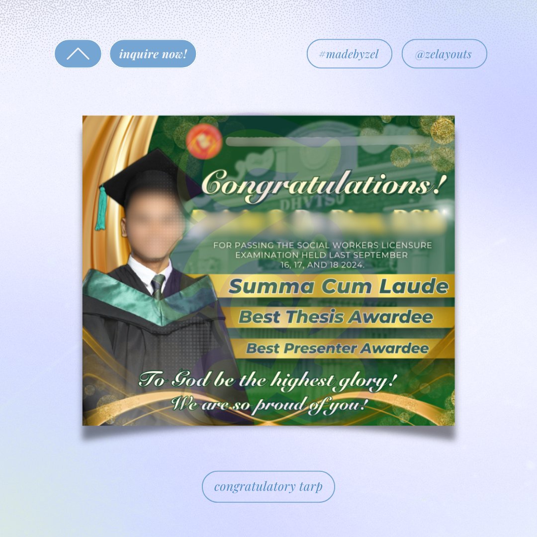 zelayouts's tweet photo. CONGRATULATORY TARPAULIN ✸ #madebyzel

🌟 DM for inquiries!

༄ lf client commission graphic designer layout editor digital poster infographics pubmat brochure logo dp blast ppt powerpoint flyer caption kpop banner hand fan comms https://t.co/mnYodqDzyr