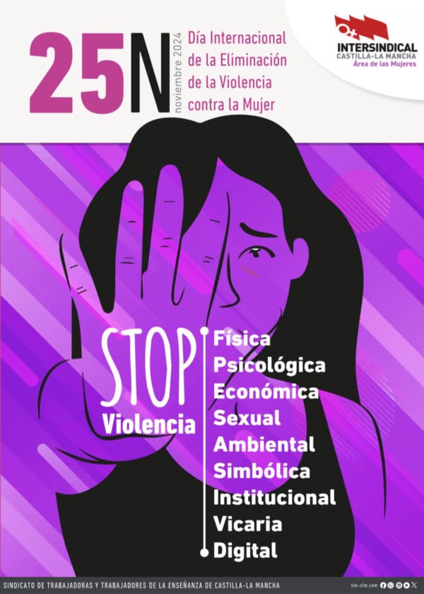steclm's tweet photo. 🚺 25N: Día Internacional para la Eliminación de la Violencia contra la Mujer
¡No te pierdas las concentraciones!
🤝 Juntas y juntos, somos más fuertes. ¡No más violencia!
#25N #STECLM #NiUnaMás #NosEstánMatando https://t.co/wbxRH1naMv