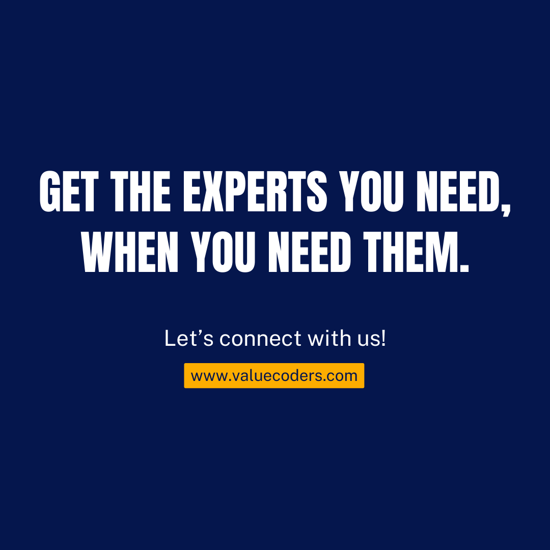 Scale smarter with IT Staff Augmentation! Quickly access top talent, cut costs, and stay flexible. From UX/UI designers to DevOps pros, we’ve got your team covered.

Explore more: valuecoders.com/it-staff-augme…