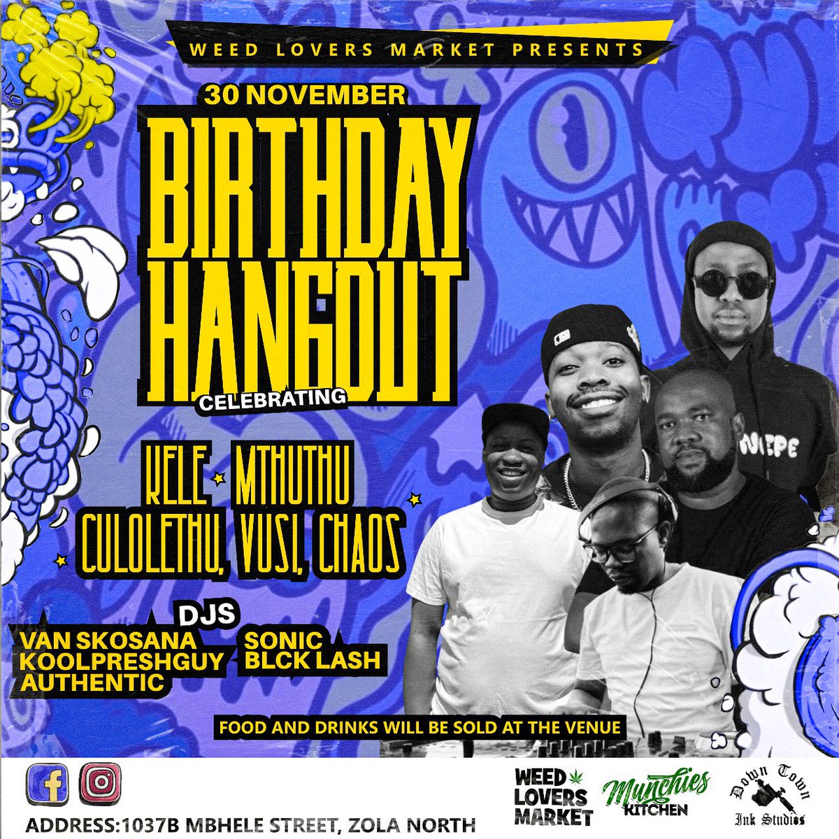 SithembisoBIG's tweet image. We not cutting cake 🎂, but we rolling up 🍃💨. Pull through this Saturday for a Birthday Hangout celebrating another trip around the sun, the WLM way😮‍💨

#MISUNDERSTOOD
#ZolRESPONSIBLY #TheNewKool #ItsNotJustABrandItsAMovement