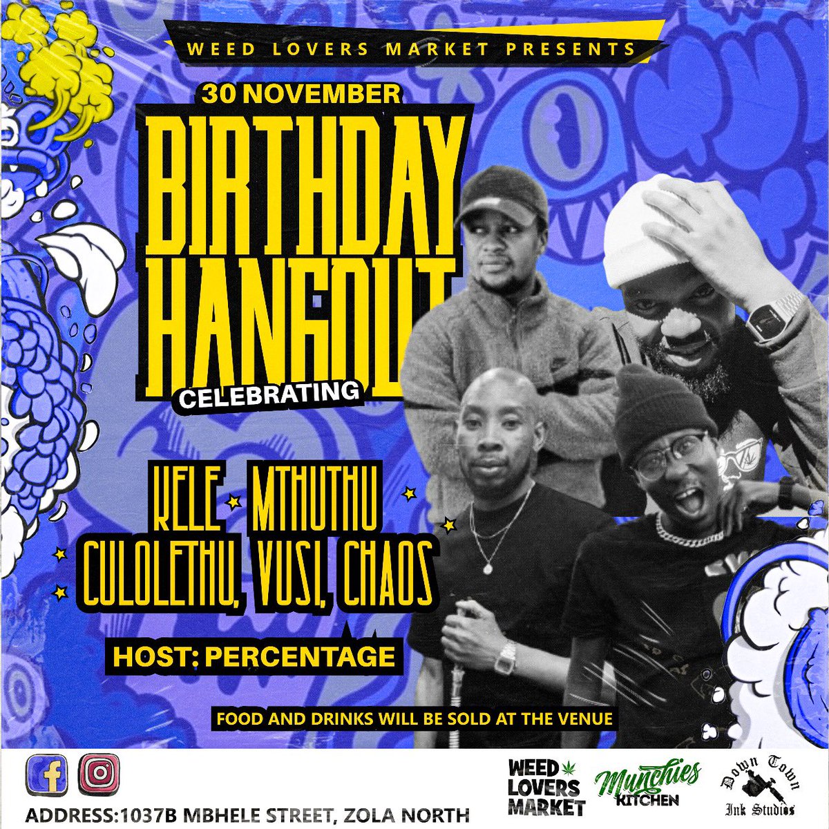 SithembisoBIG's tweet image. We not cutting cake 🎂, but we rolling up 🍃💨. Pull through this Saturday for a Birthday Hangout celebrating another trip around the sun, the WLM way😮‍💨

#MISUNDERSTOOD
#ZolRESPONSIBLY #TheNewKool #ItsNotJustABrandItsAMovement