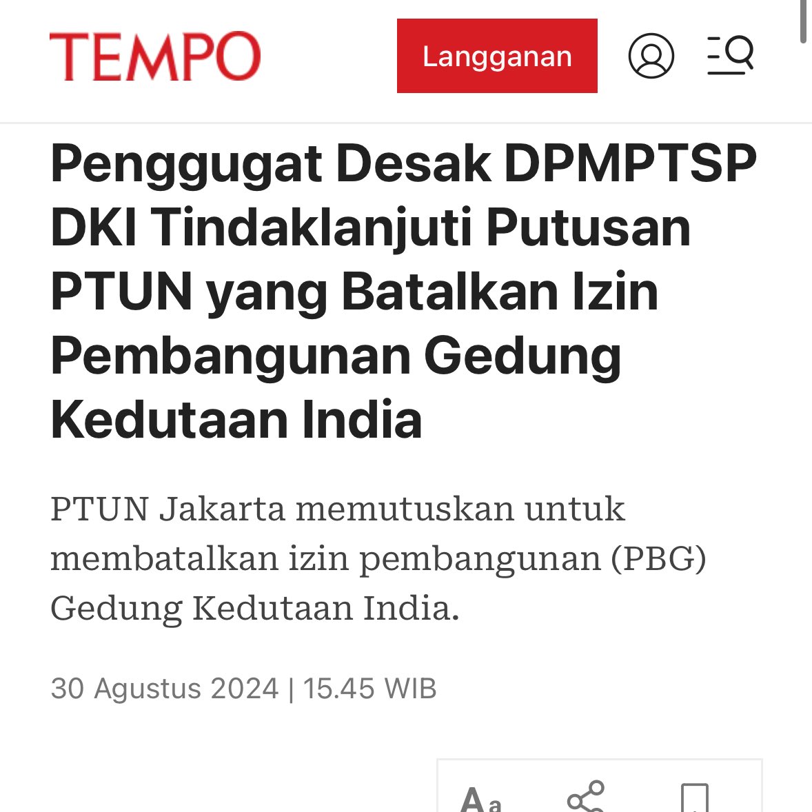 mazzini_gsp's tweet image. 𝐌𝐞𝐧𝐚𝐧𝐠 𝐏𝐞𝐧𝐠𝐚𝐝𝐢𝐥𝐚𝐧 𝐁𝐞𝐥𝐮𝐦 𝐓𝐞𝐧𝐭𝐮 𝐓𝐞𝐧𝐚𝐧𝐠
Hal inilah yang lagi dirasakan warga Kelurahan Kuningan, Kecamatan Setia Budi yang menggugat Kedubes India atas pembangunan gedung kedutaan yg dinilai warga kental dengan pemalsuan izin.
PTUN yang sudah memihak…