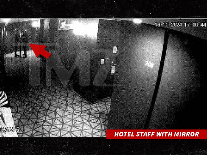 New photos of Liam Payne. They only raise more questions:
- 4.52 PM, Liam looks fine, standing up
- How is it that by 4.54pm, he’s being forcibly taken to his room and at the same time unconscious being dragged?
- 5.00pm, staff r removing the mirror from the 3rd floor. Why?