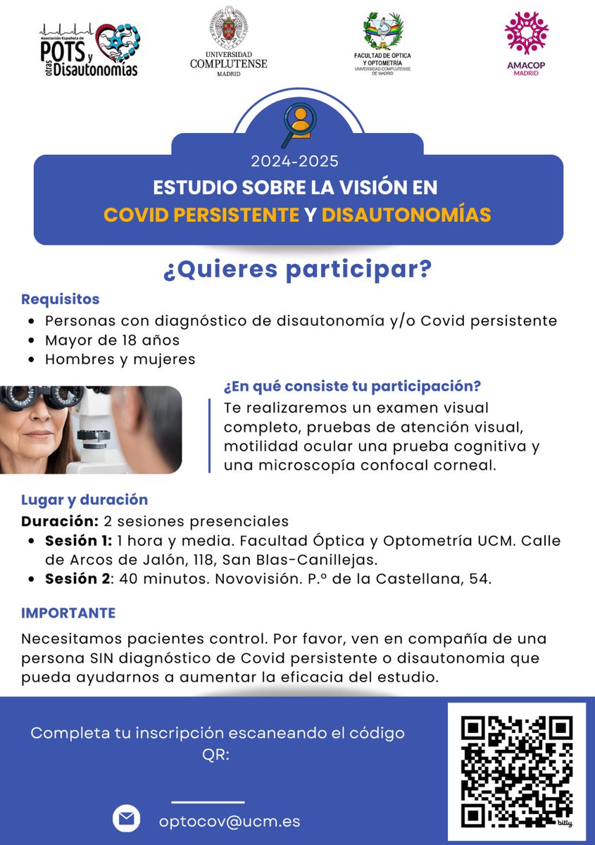 Volvemos a la carga!! Vamos a realizar un estudio sobre la visión y función visual. Esperamos vuestra colaboración ❤️❤️
