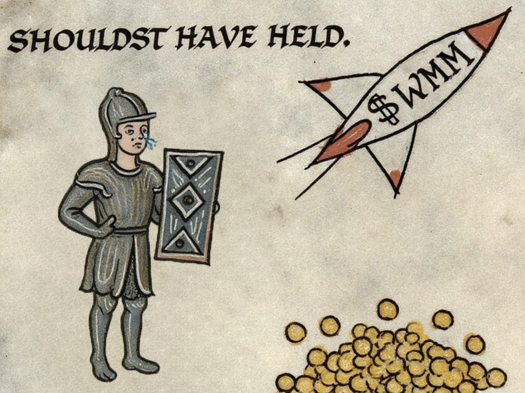 When thou sellest thy coin too soon, and it mooned thereafter. $WMM