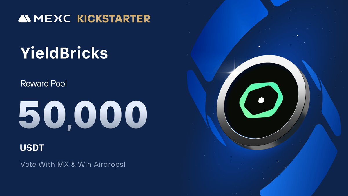 .<a href="/YieldBricks/">YieldBricks</a>, a project merging the transparency and innovation of DeFi with stability of RWA assets into a scalable protocol, is coming to #MEXCKickstarter 🚀 

🗳Vote with $MX to share massive airdrops 
📈 $YBR/USDT Trading: 2024-11-26 15:00 (UTC)  

Details: