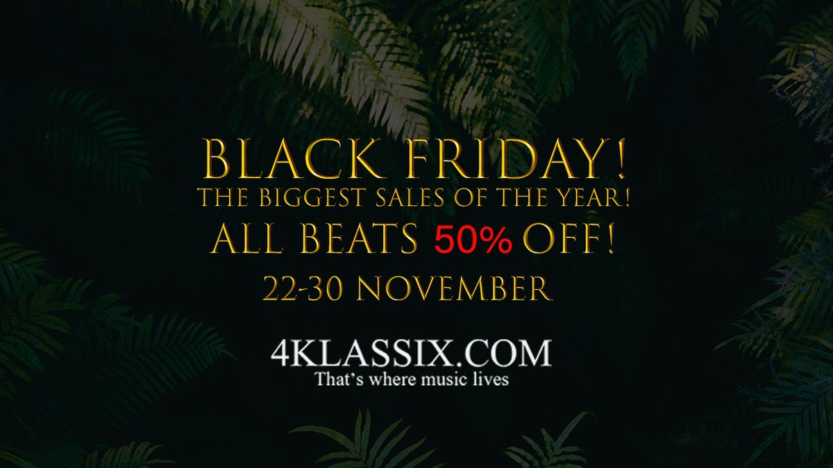The Best Deal of the Year is happening NOW, and you can save a ton of money!
I'm sure you don’t want to miss this!

Just use code "BLACKFRIDAY2024" at checkout
4klassix.com/music/tracks