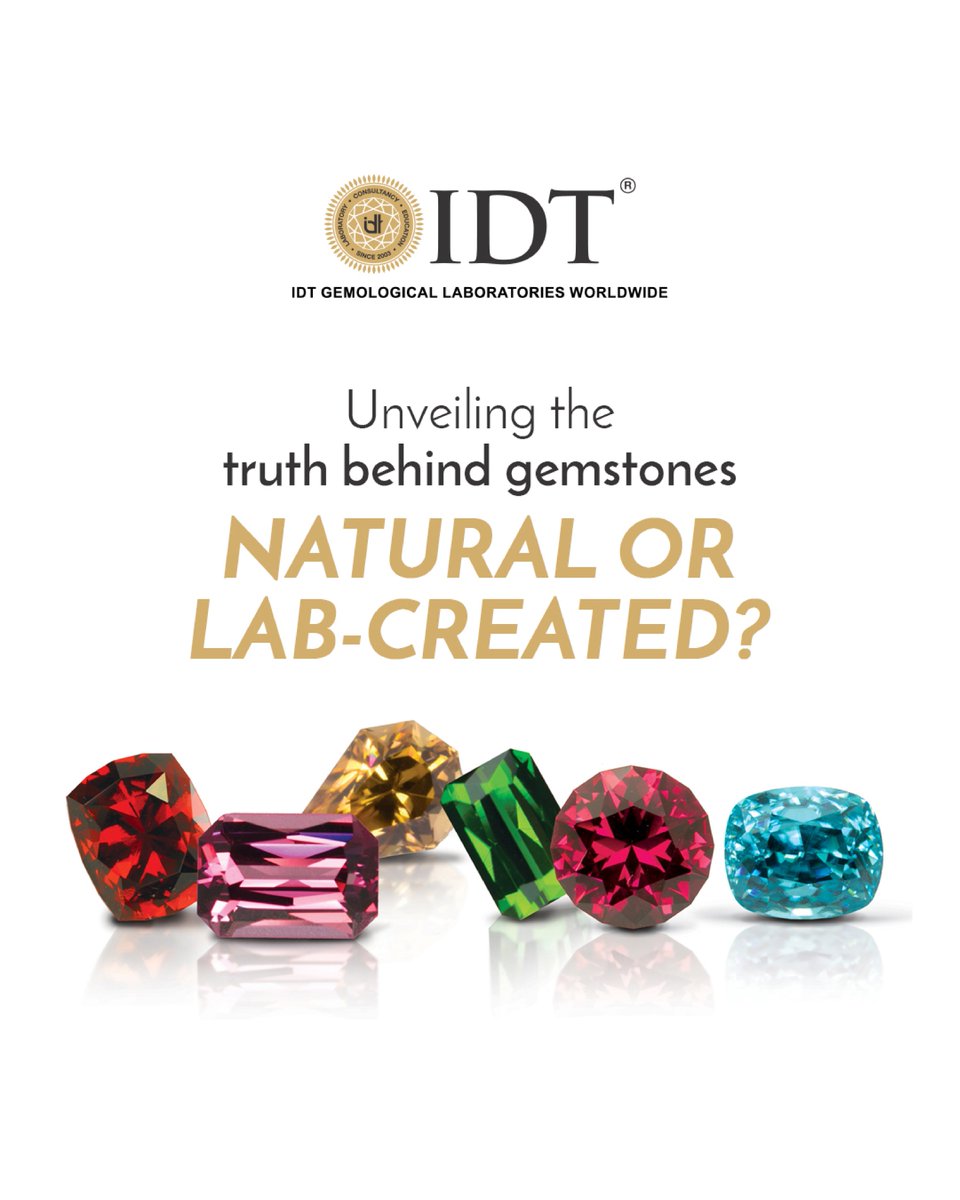 IDTWORLDWIDE's tweet image. Every gemstone holds magic—natural gems tell ancient tales, while synthetic gems offer flawless beauty. 🌟 Certification by IDT ensures quality &amp;amp; brilliance, no matter the origin. Choose your sparkle with confidence! ✨💎

#IDT #kyaapneidtkaraya #diamondtesting #gemstones