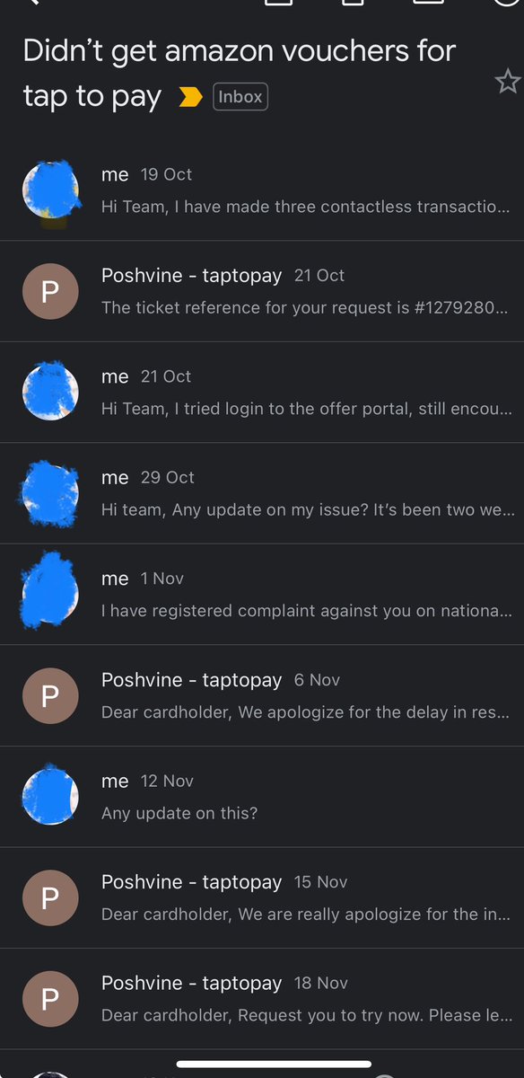 akashinst0's tweet photo. @askvisa @RazorpayCare @Razorpay It’s been more than 40 days, Multiple email followups, multiple tweets, grievance in national consumer helpline, still you are struggling to resolve my issue, just for Rs.300 amazon voucher🙏 https://t.co/hJqcxIRihq