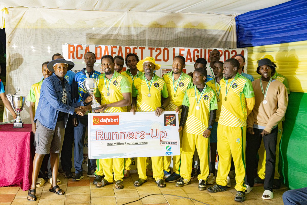 RwandaCricket's tweet image. Well played, Right Guards CC! 
 Finishing as runners-up in the RCA Dafabet Men’s T20 League is no small feat.  Great effort throughout the tournament!
#MensT20
@stevoem
@CharlesHaba
@EmmanuelBYIRIN2
@JuliusMbaraga
