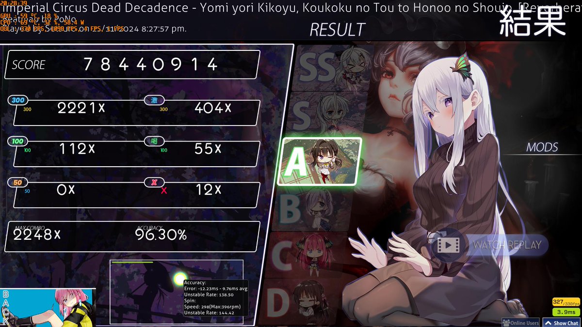 S3tsuro's tweet photo. YOMI YORI FC DOABLE (half the misses from nerves lmao) https://t.co/h2PoekTCFy