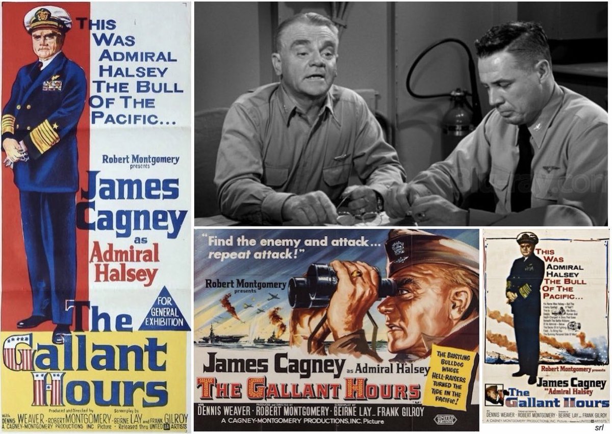 SaveRedlandLibr's tweet photo. 12:40pm TODAY on @TalkingPicsTV
The 1960 #War #Bio #Drama film🎥 “The Gallant Hours” directed by #RobertMontgomery & written by #FrankDGilroy + #BeirneLayJr
🌟#JamesCagney as Admiral William Halsey
+ #DennisWeaver #WardCostello #VaughnTaylor #RichardJaeckel #LesTremayne https://t.co/R3JeLyrKq1