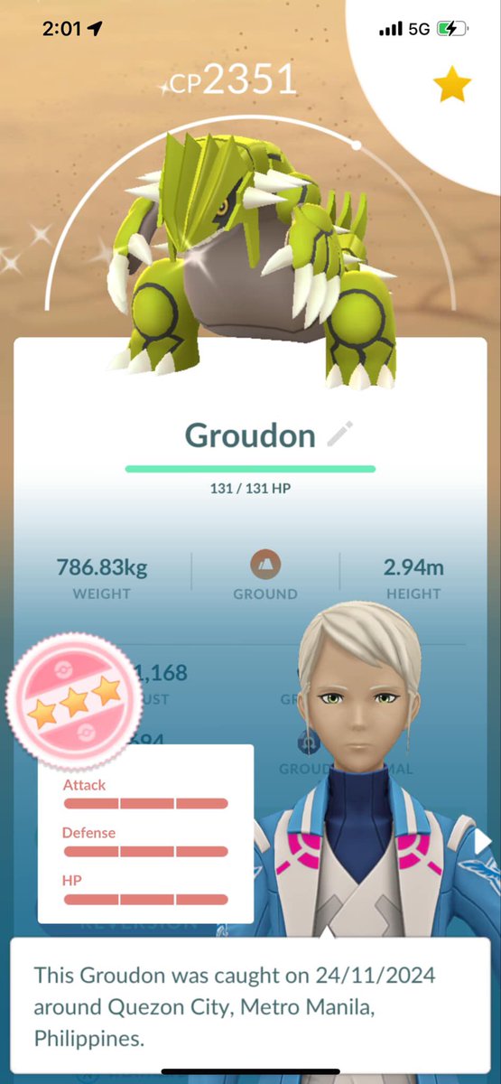 khaldaveandrei's tweet photo. Just sharing this beauty i got from yesterday’s Wild Area event. #Shundo #Groudon https://t.co/iJv14xAgii