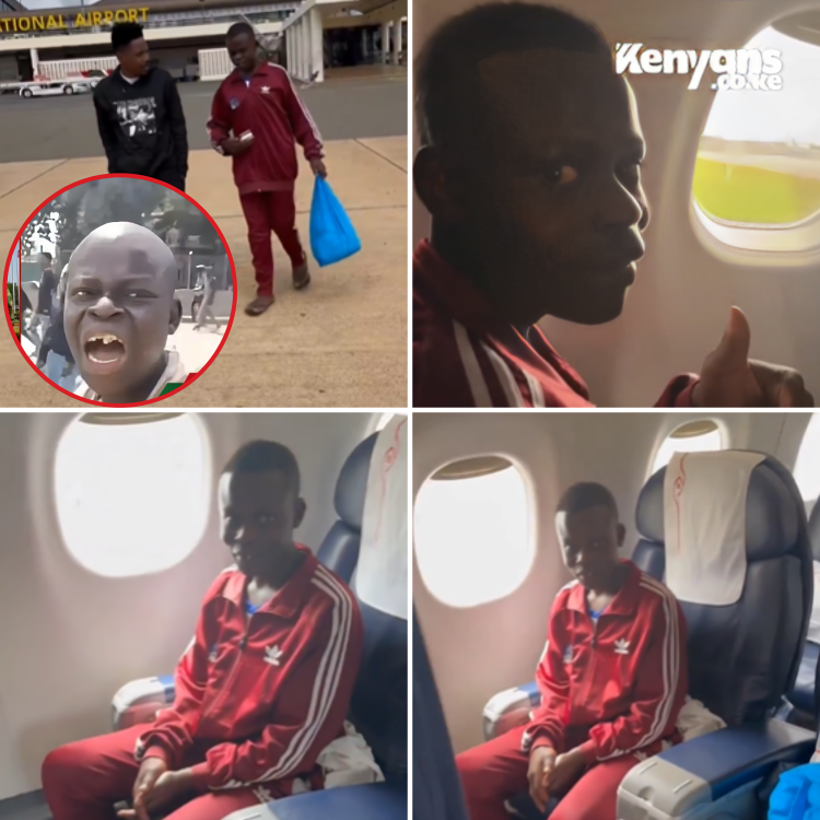 Kenyans's tweet photo. Eric Omondi pays air ticket for viral man captured calling out President Ruto over Adani - JKIA deal, enrolls him to a TVET institution https://t.co/cdSB4QDajN