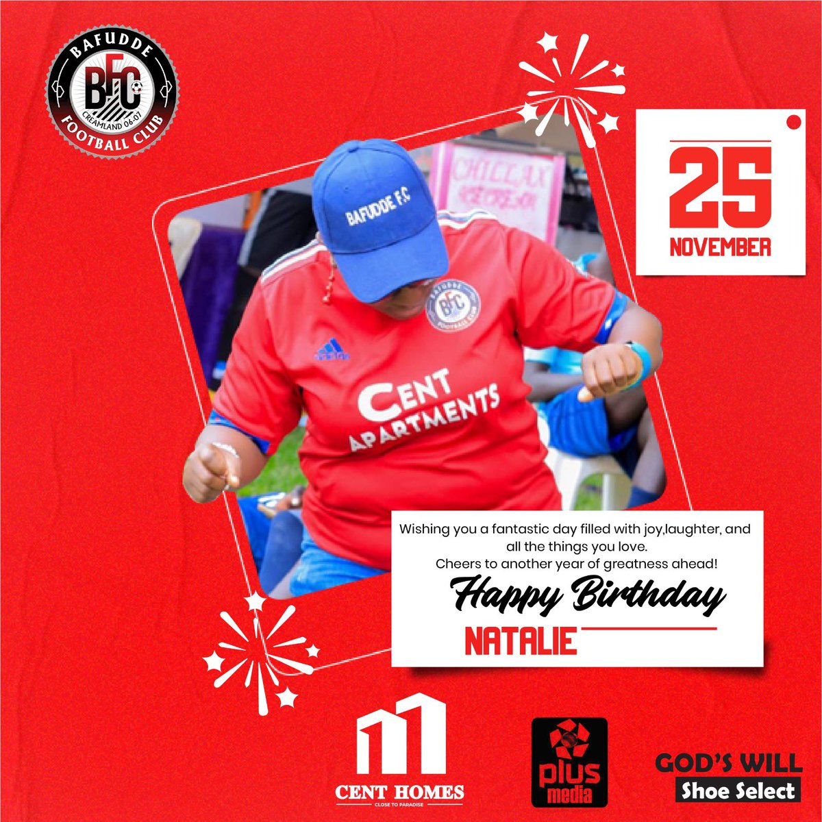 Bafudde FC (@bafuddefc) on Twitter photo BafuddeFC Baby <a href="/talbet47/">Natalie Talie</a> ( Natalie Wampamba) was born #Today .
Happy happy birthday 🎂🎊🎁 🎉 beautiful soul get all your wishes and dreams come true as you celebrate 🎊 your new age and to more years to come. #BafuddeFC family loves you #CheerLeader . Enjoy your special day. BafuddeFC Baby <a href="/talbet47/">Natalie Talie</a> ( Natalie Wampamba) was born #Today .
Happy happy birthday 🎂🎊🎁 🎉 beautiful soul get all your wishes and dreams come true as you celebrate 🎊 your new age and to more years to come. #BafuddeFC family loves you #CheerLeader . Enjoy your special day.