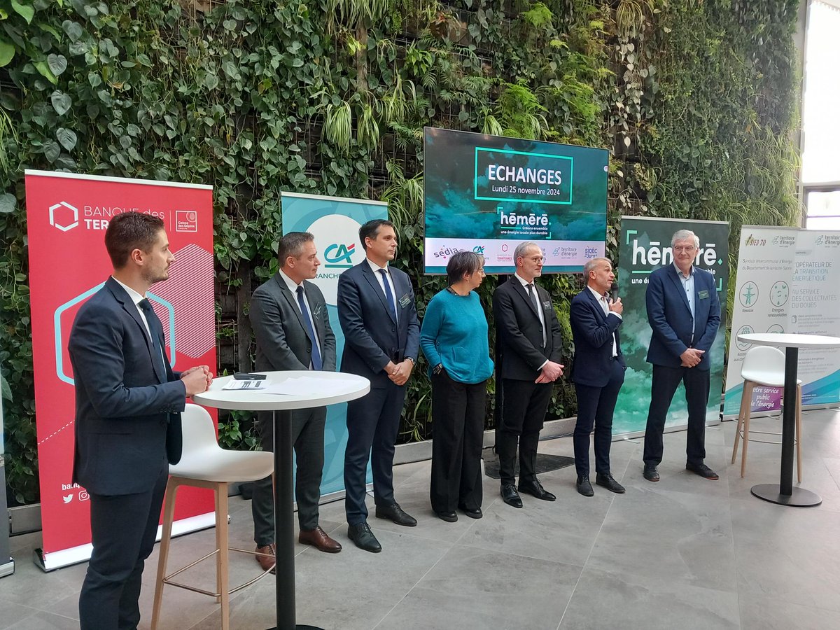 🤝Créons ensemble une #énergie locale plus durable : 
Lancement de Héméré, un outil dédié au développement de parcs #photovoltaïques sur le territoire Franc-Comtois 🌞capitalisé à hauteur de 1,5 M€ avec nos partenaires <a href="/CA_FrancheComte/">CA Franche-Comté</a> #Sedia #Syded #sidec #jura #Sied70