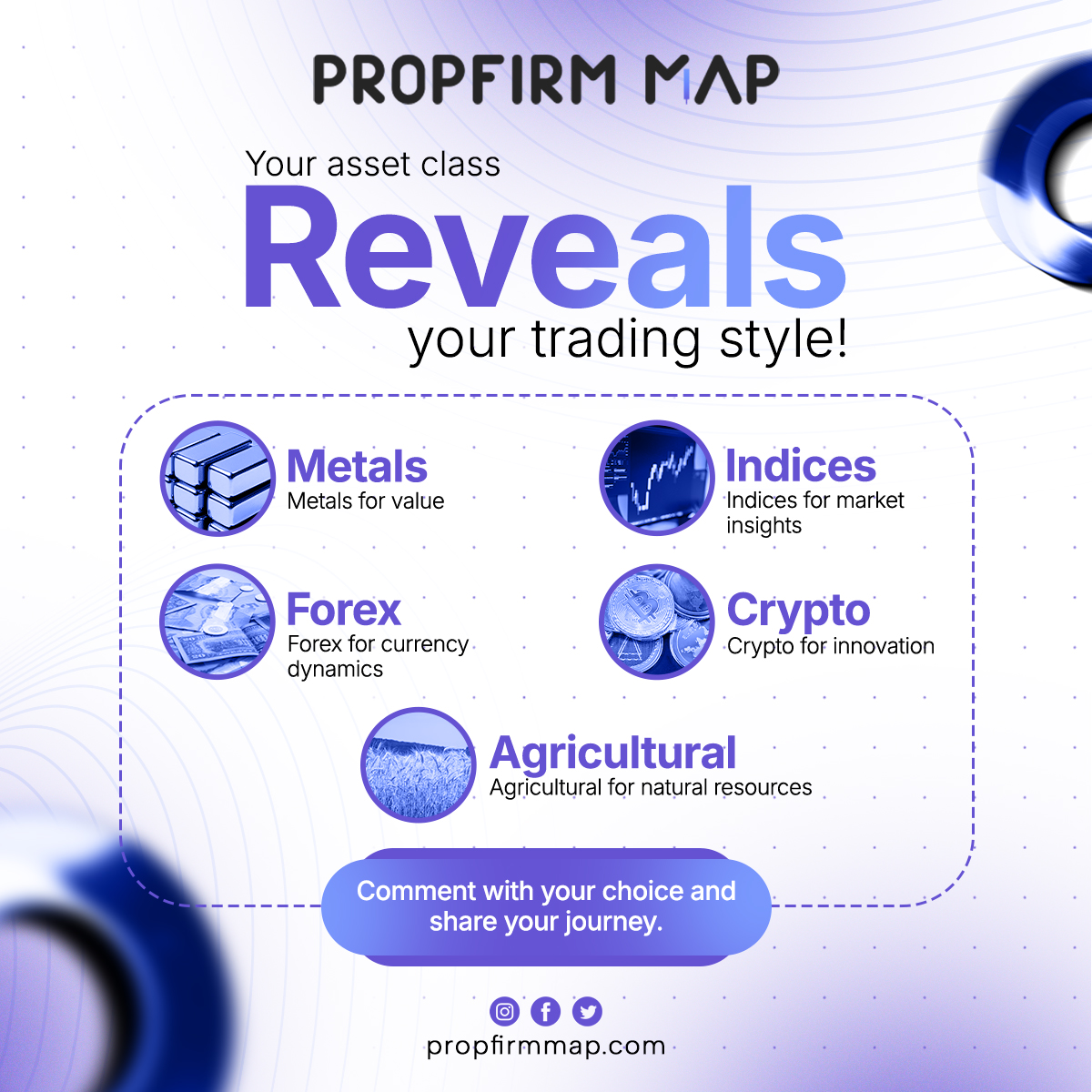 PropFirmMap's tweet image. 🐐 Your asset class reveals a lot about your trading style, which asset are you currently trading ?? 

🔥Comment below