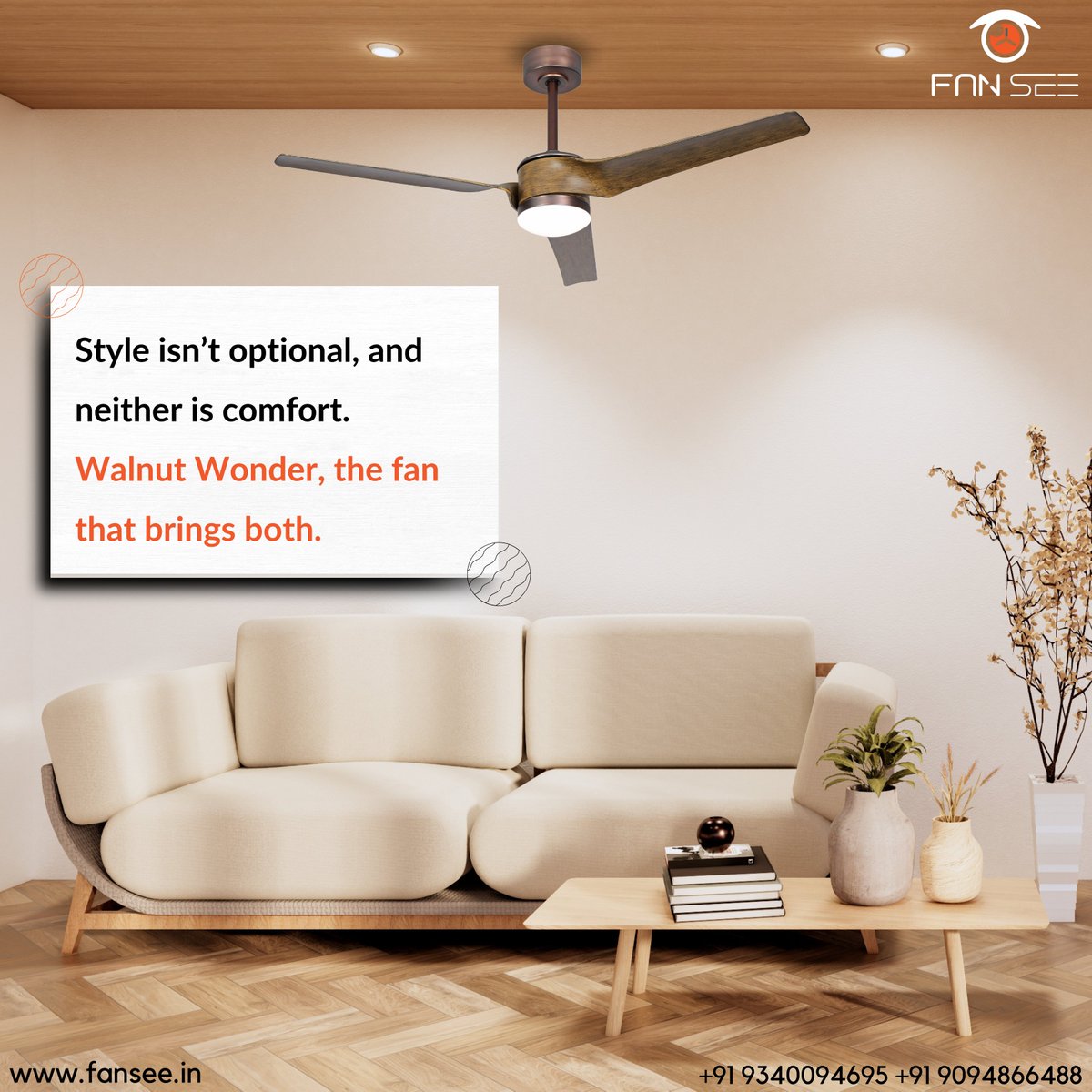 Fansee3571132's tweet photo. Where elegance meets functionality. ✨ Upgrade your space with the timeless charm of Walnut Wonder—because style and comfort should always go hand in hand. 🌟

:
#WalnutWonder #LuxuryFans #StylishLiving #HomeElegance #FanSeeFans #PremiumInteriors #InteriorGoals #FanUpgrade https://t.co/7ZEGOOunBx