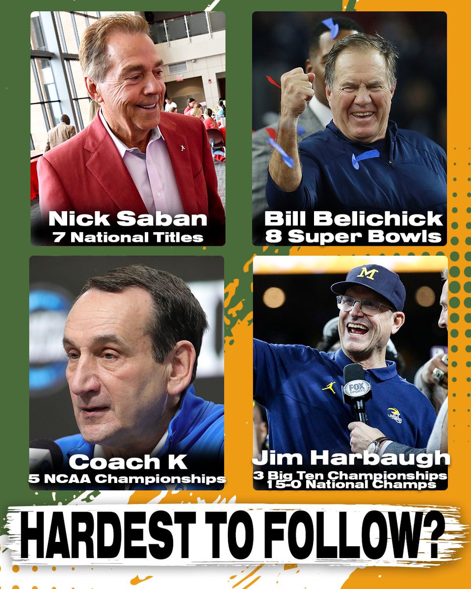 Which of these coaching greats would be the hardest to follow?