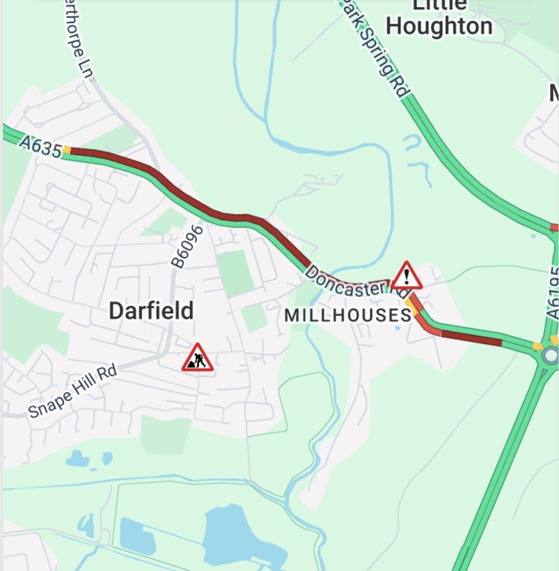 skinoverbone's tweet photo. #A635 Darfield :Partially Blocked, crash, queueing Traffic. https://t.co/EtWLRtm95I #AATraffic https://t.co/Dg3PNDUzW3