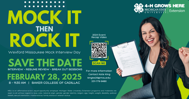MiSTEMregion9's tweet image. Mock It then Rock It needs volunteers for the annual Mock Interview Day. Event will be 2/28/25, from 8-11:30am. Volunteer roles include Resume Reviewers & Mock Interviewers. You can register & find more details about this event & the new Career Expo here: bit.ly/mock25