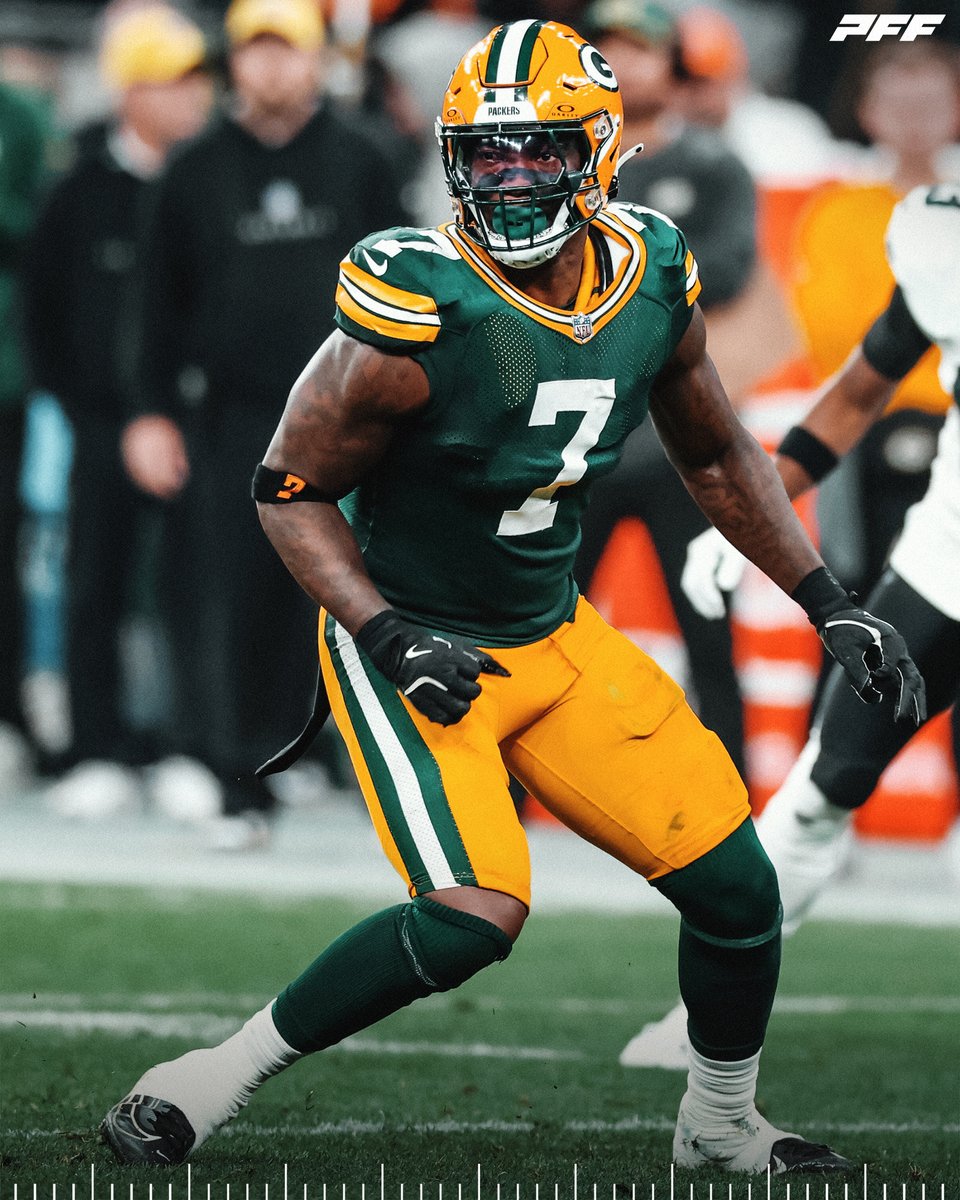 PFF_Packers's tweet photo. The highest-graded Packers in Week 12 vs the 49ers:

🥇 Quay Walker - 91.4
🥈 Elgton Jenkins - 86.6
🥉 Josh Jacobs - 86.3
🏅 Javon Bullard - 84.9
🏅 Keisean Nixon - 83.2

(min. 25 snaps) https://t.co/1OxnTKvoOl