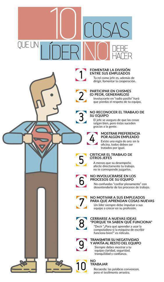virginiog's tweet image. Me gusto: 🔟 cosas que un líder no debería hacer