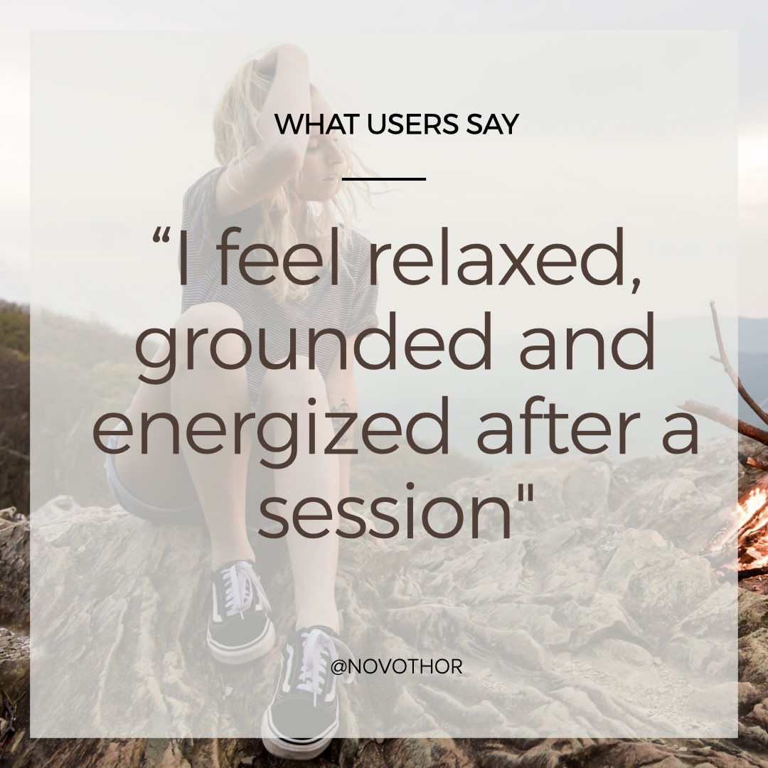 What users say "I feel relaxed, grounded and energized after a session"

@novothor #NovoTHOR <a href="/thorlaser/">THOR Photomedicine</a> #THORLaser #Photobiomodulation #PBMTherapy #PBMTherapyHeals #PBMT #ColdLaser #PBMHeals #THORPBMHeals #LLLT #LowLevelLaserTherapy #RedLightTherapy #redlighttherapybed
