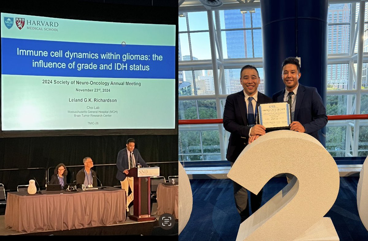 Bryan D. Choi MD PhD (@bryandchoi) on Twitter photo Congrats <a href="/LGKRichardson/">Leland G. Richardson</a> <a href="/MGHNeurosurg/">MGH Neurosurgery</a> for his talk and on receiving the Molecular Pathology Award at #SNO2024 <a href="/NeuroOnc/">SNO</a> ! Congrats <a href="/LGKRichardson/">Leland G. Richardson</a> <a href="/MGHNeurosurg/">MGH Neurosurgery</a> for his talk and on receiving the Molecular Pathology Award at #SNO2024 <a href="/NeuroOnc/">SNO</a> !