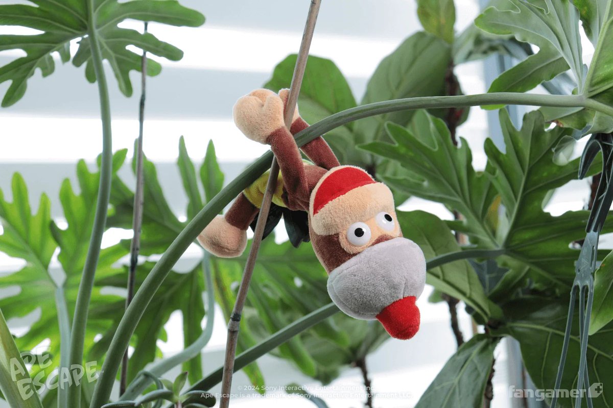 Wario64's tweet photo. Ape Escape - Pipo Monkey Plush is $19 at Fangamer (save $4 on each plush after you buy the first) https://t.co/fHxlKqxDrY https://t.co/scuWQy5g6I