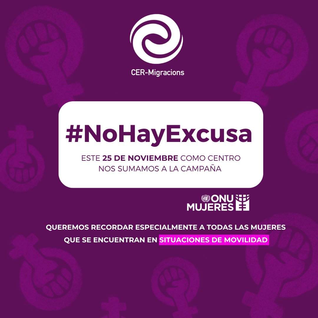 En el Día Internacional de la Eliminación de la Violencia contra la Mujer, queremos recordar especialmente a aquellas en situación de vulnerabilidad, migrantes o refugiadas

Porque la violencia contra la mujer sigue siendo un obstáculo para la igualdad #NoHayExcusa